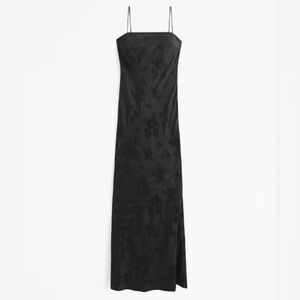 Black Floral Slip Dress